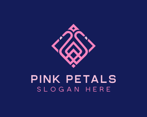 Luxury Flamingo Tile logo design