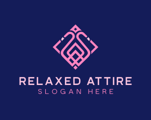 Luxury Flamingo Tile logo design