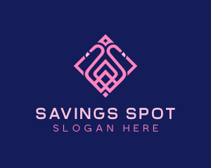 Luxury Flamingo Tile logo design