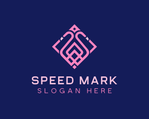 Luxury Flamingo Tile logo design