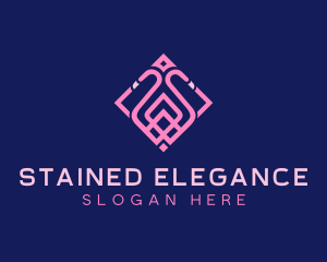 Luxury Flamingo Tile logo design