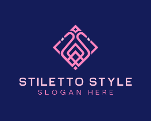 Luxury Flamingo Tile logo design