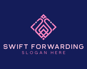 Luxury Flamingo Tile logo design