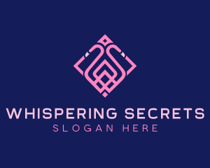 Luxury Flamingo Tile logo design