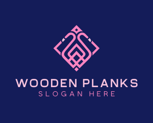 Luxury Flamingo Tile logo design