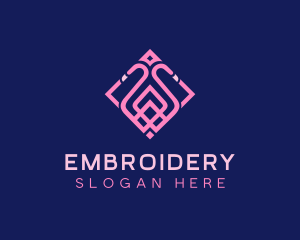 Luxury Flamingo Tile logo design