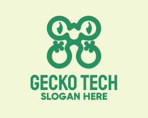 Gecko - Green Nature Frog logo design