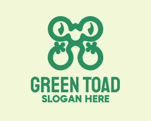 Toad - Green Nature Frog logo design