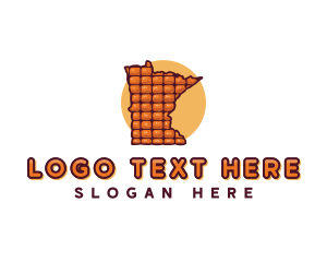 Map - Hotdish Minnesota Food logo design