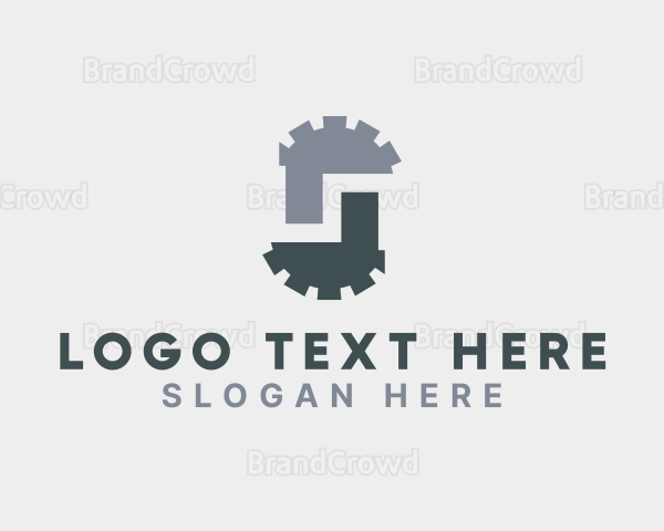 Mechanical Cog Letter S Logo