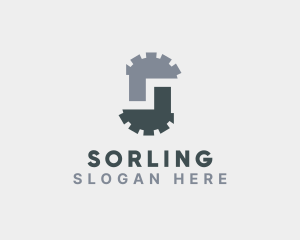 Mechanical Cog Letter S  logo design