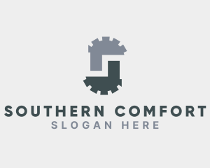 Mechanical Cog Letter S  logo design