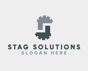 Mechanical Cog Letter S  logo design