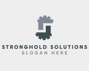 Mechanical Cog Letter S  logo design