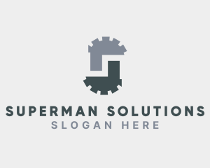 Mechanical Cog Letter S  logo design