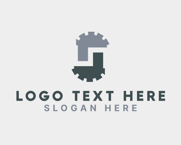 Machinist - Mechanical Cog Letter S logo design