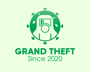 Green Virus Protective Suit logo design