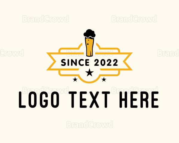 Gold Beer Booze Logo