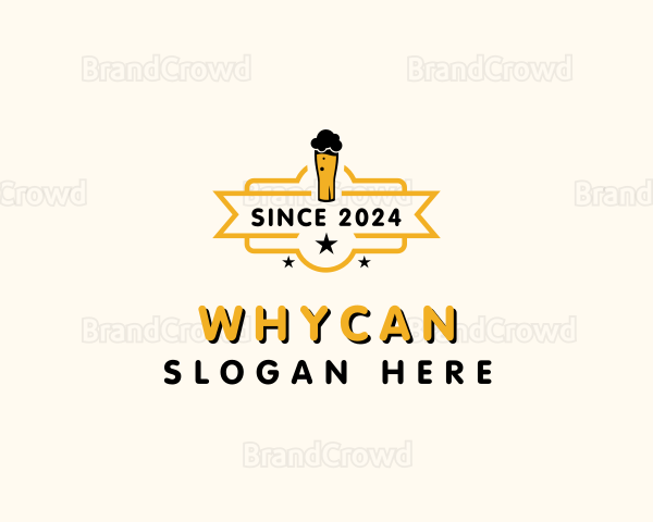 Gold Beer Booze Logo