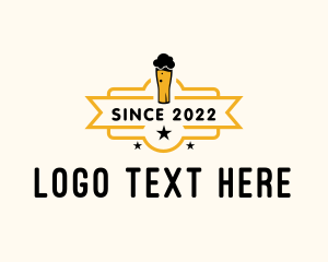 Tavern - Gold Beer Booze logo design