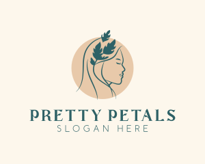 Beauty Hair Leaf logo design