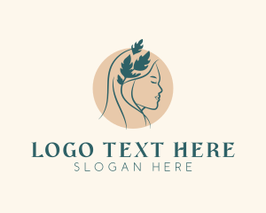 Style - Beauty Hair Leaf logo design