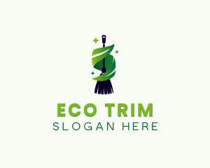 Eco Broom Cleaning logo design