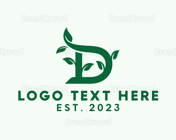 Vine Garden Letter D Logo