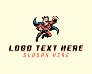 Comic Superhero Man Logo