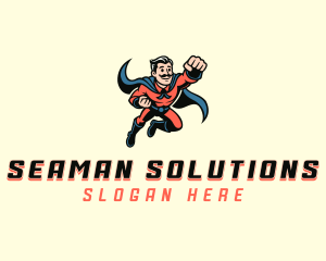 Comic Superhero Man Logo