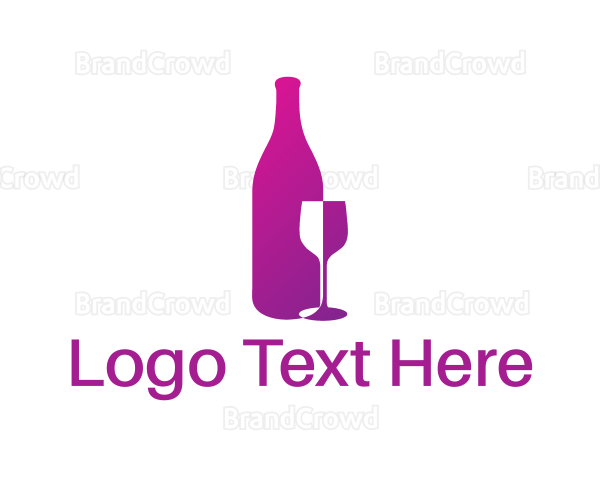 Wine Bottle Glass Logo