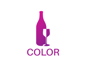 Wine Bottle - Wine Bottle Glass logo design