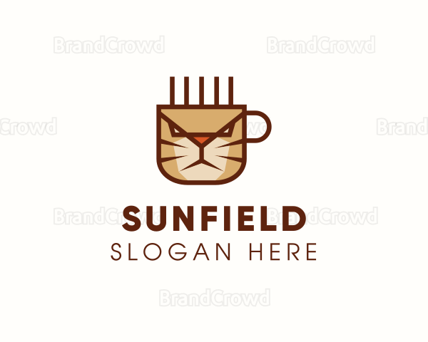 Cat Coffee Mug Logo