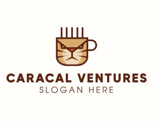 Cat Coffee Mug logo design