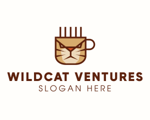 Cat Coffee Mug logo design