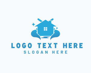 Mop House Cleaning logo design