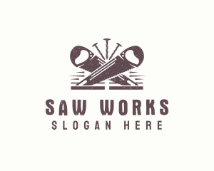 Saw Home Builder Construction logo design