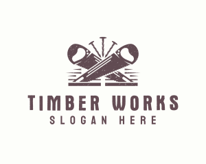 Saw Home Builder Construction logo design