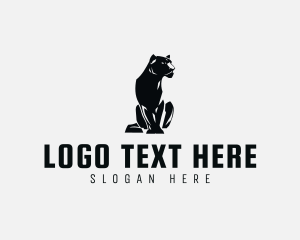 Panther - Wild Sitting Panther logo design