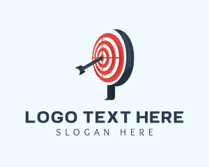 Shooting - Letter P Target Marketing logo design