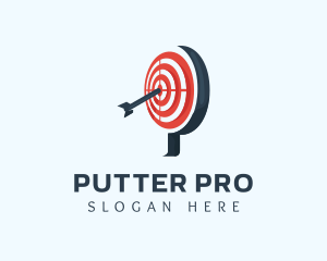 Letter P Target Marketing logo design