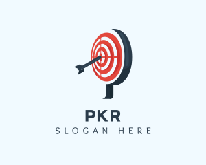 Letter P Target Marketing logo design