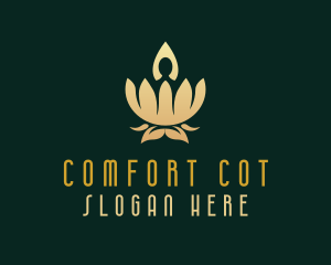 Luxurious Yoga Lotus logo design