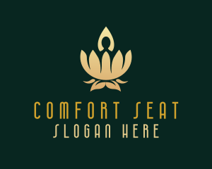 Luxurious Yoga Lotus logo design