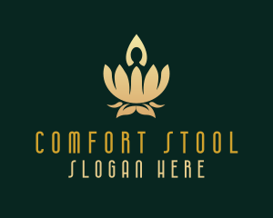 Luxurious Yoga Lotus logo design