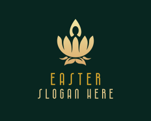 Peace - Luxurious Yoga Lotus logo design