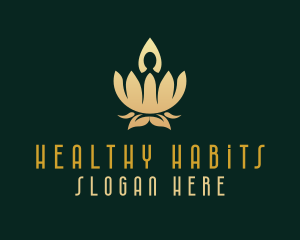 Luxurious Yoga Lotus logo design