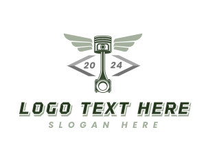 Engine - Engine Piston Wings logo design