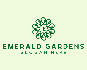 Organic Herbal Leaf logo design