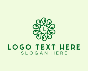 Vegan - Organic Herbal Leaf logo design